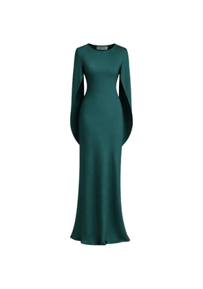 Gloria Coelho cape-sleeve dress - Green