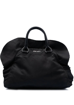Prada Pre-Owned 2010-2026 Tessuto Ruffle Trim Bowler Bag handbag - Black