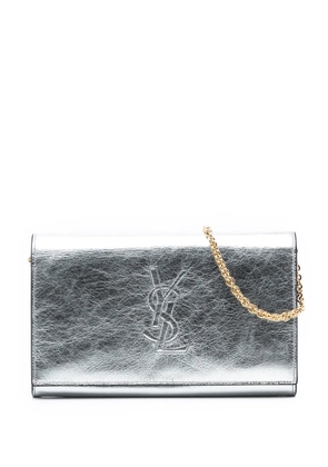 Saint Laurent Pre-Owned 2000-2012 Crinkled Metallic Calfskin Belle de Jour Chain Clutch crossbody bag - Silver
