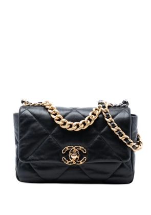 CHANEL Pre-Owned 2020 Medium Lambskin 19 Flap satchel - Black