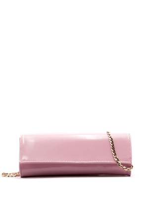 Castagna chain-strap leather clutch bag - Pink