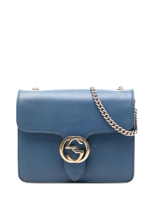 Gucci Pre-Owned 2016-2026 Small Dollar Calfskin Interlocking G crossbody bag - Blue