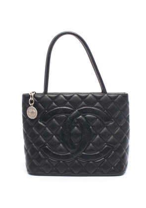 CHANEL Pre-Owned 2002-2003 Caviar Medallion tote bag - Black
