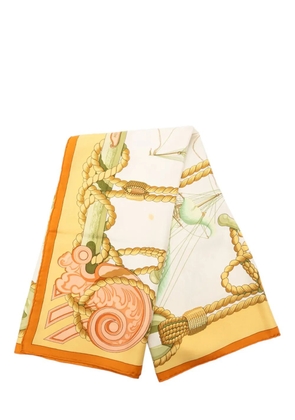 Hermès Pre-Owned 20th Century Tribord Silk Scarf 90 scarves - White
