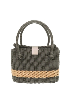 CHANEL Pre-Owned 1997-1999 Wicker Top Handle Bag handbag - Grey