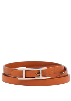 Hermès Pre-Owned 2006 Leather Hapi 3 Bracelet M costume bracelet - Orange