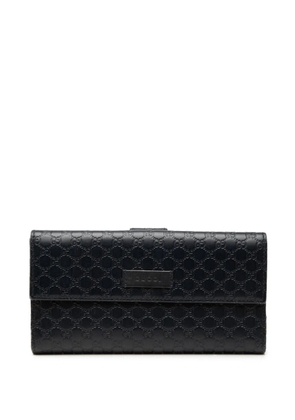 Gucci Pre-Owned 2000-2015 Microguccissima Wallet long wallets - Blue