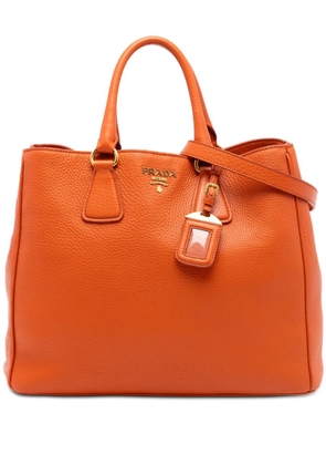Prada Pre-Owned 2010-2026 Vitello Daino Open Convertible Tote satchel - Orange