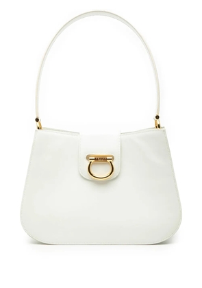 Celine Pre-Owned 1998 Leather Horseshoe shoulder bag - White