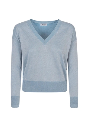 Base Milano V-neck sweater - Blue