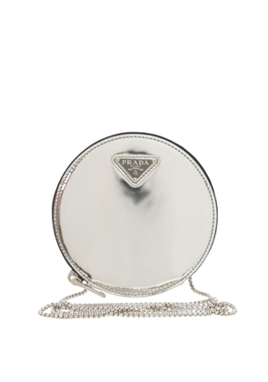 Prada Pre-Owned 2013-2025 Spazzolato Round Chain Coin crossbody bag - Silver