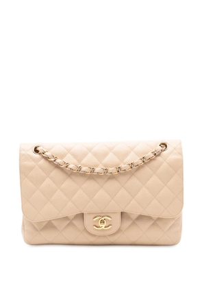 CHANEL Pre-Owned 2012 Jumbo Classic Caviar Double Flap shoulder bag - Brown