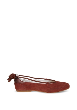 Patrizia Pepe Dancing Skin lace-up ballet flats - Brown