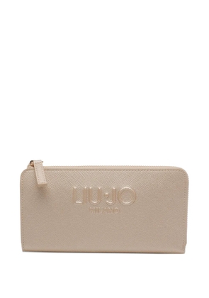 LIU JO large logo wallet - Gold
