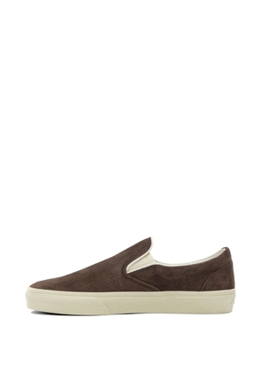 TOM FORD round-toe slip-on sneakers - Brown