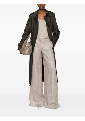 Max Mara Herringbone linen twill trousers - Neutrals