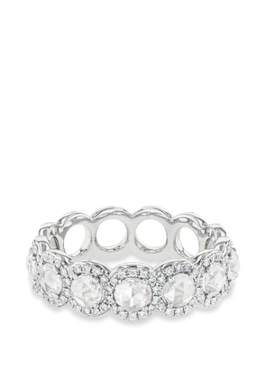 64 Facets 18kt white gold Eternity Scallop ring - Silver