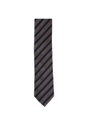 Zegna striped tie - Grey