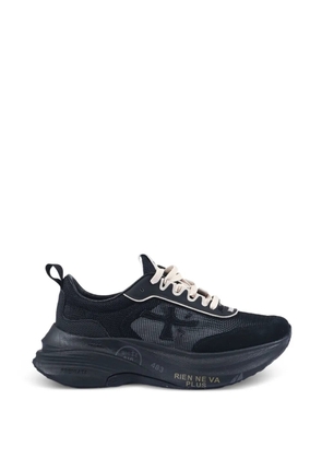 Premiata Hill logo-detail sneakers - Black