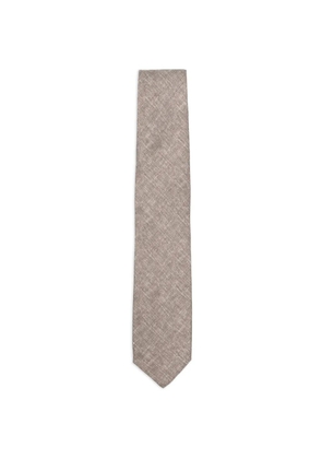 Corneliani herringbone tie - Neutrals