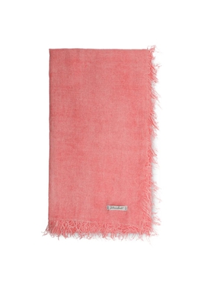 Faliero Sarti fringed logo-detail scarf - Pink