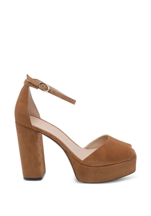 Stuart Weitzman platform ankle strap pumps - Brown