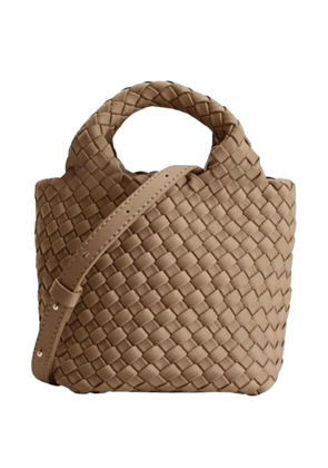MARREA mini woven tote bag - Neutrals