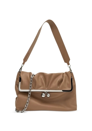 Weekend Max Mara aslalom frame leather backpack - Brown