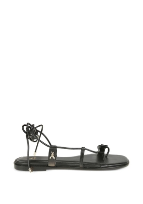Patrizia Pepe strap leather flat sandals - Black