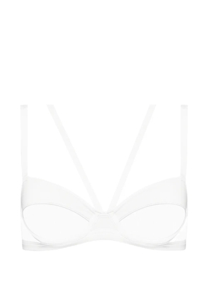 Maison Close Pure Tentation balconette harness bra - White