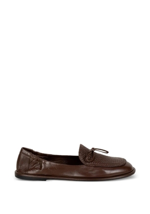 Pomme D´Or woven tie loafers - Brown