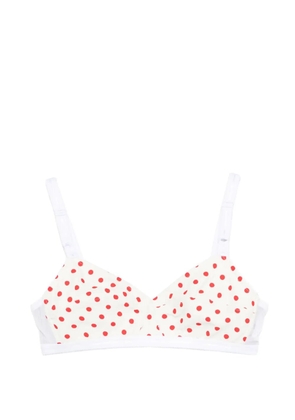 Nº21 polka dot bra - White
