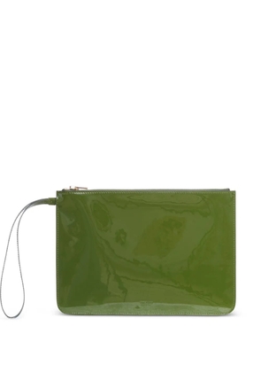 TOM FORD zip-fastening leather clutch bag - Green