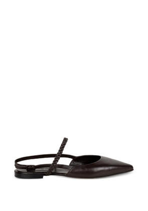 Pomme D´Or braided-strap flat pumps - Brown