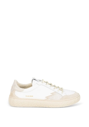 Stokton crackle-effect sneakers - White