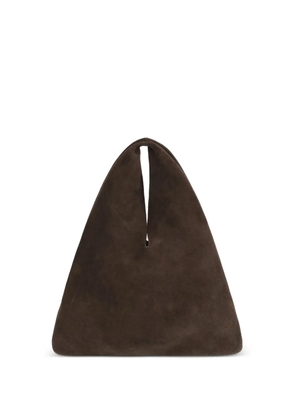 Manebi x Alex Rivière Studio Louis suede shoulder bag - Brown