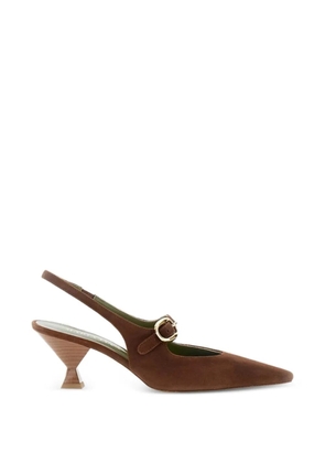 MARIA LUCA buckle-slingback pumps - Brown