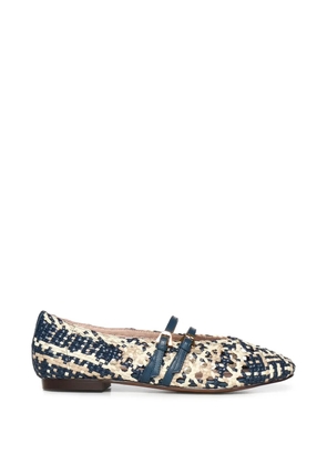 Coccinelle Risako woven-design strappy ballet flats - Blue