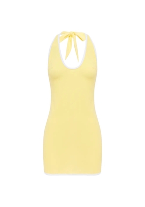 FAE SWIM Ava halterneck mini dress - Yellow