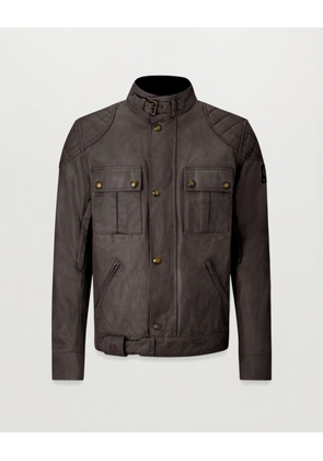 Belstaff Brooklands Motorcycle Jacket Men's Waxed Cotton Mahogany Size 3XL