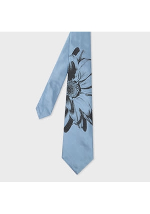 Paul Smith Blue 'Daisy Photo Floral' Silk Tie