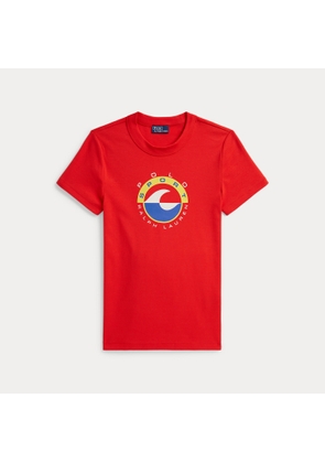 Wave-Logo Stretch-Cotton T-Shirt