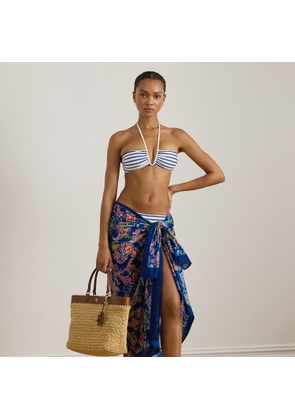 Paisley Cotton Voile Wrap Skirt Cover-Up