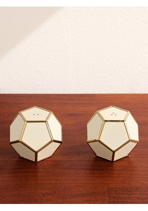 L'Objet - Pentagon Spice Jewels Enamel and Gold-Plated Salt and Pepper Shakers - Men - Neutrals