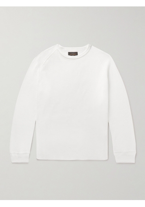 Beams Plus - Slim-Fit Waffle-Knit Cotton T-Shirt - Men - White - S