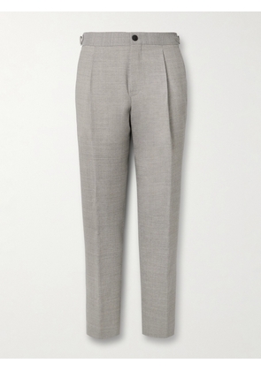 Mr P. - Daniel Tapered Pleated Wool-Flannel Suit Trousers - Men - Gray - 28