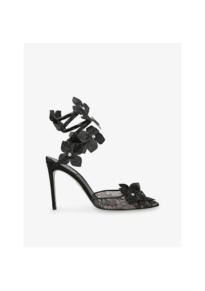 Womens Rene Caovilla Floriane 105 Embellished Heeled Sandals