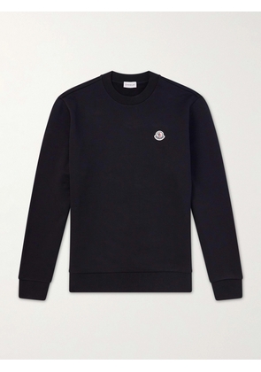 Moncler - Logo-Appliquéd Cotton-Jersey Sweatshirt - Men - Black - XS
