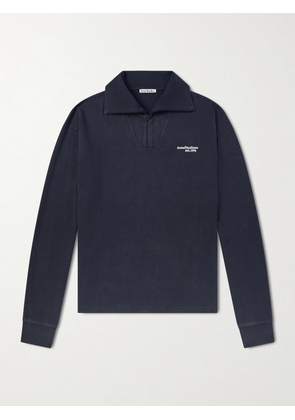 Acne Studios - Logo-Embroidered Cotton Half-Zip Sweater - Men - Black - XS