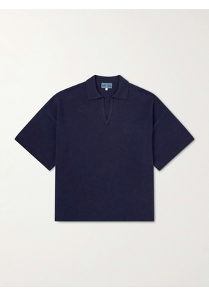 Blue Blue Japan - Knitted Polo Shirt - Men - Blue - S